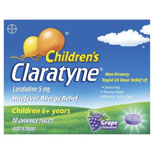 Claratyne Hayfever Allergy Relief Chewable Tablets