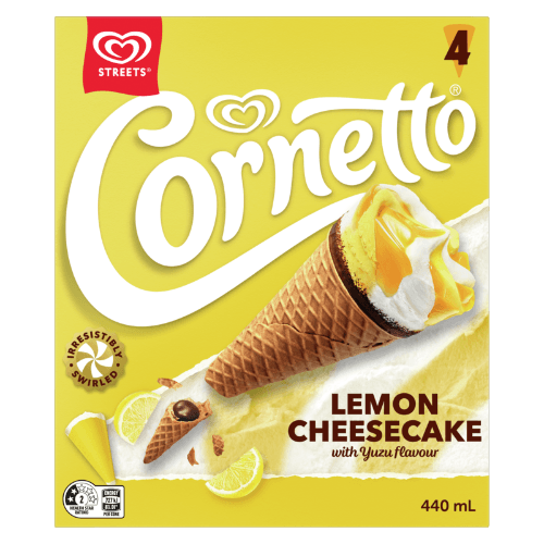 Cornetto Lemon Cheesecake with Yuzu Flavour Ice Cream
