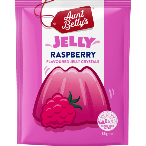Aunt Betty's Quick Raspberry Flavoured Jelly Crystals
