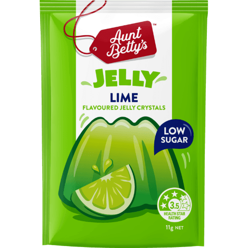Aunt Betty's Lime Flavoured Low Sugar Jelly Crystals