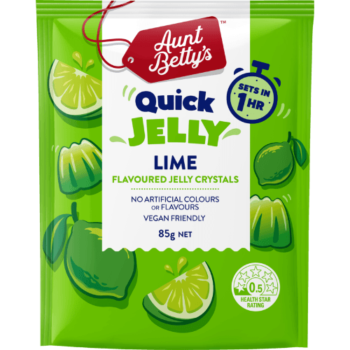 Aunt Betty's Quick Lime Flavoured Jelly Crystals
