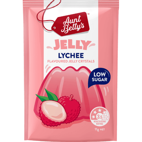 Aunt Betty's Lychee Flavoured Low Sugar Jelly Crystals