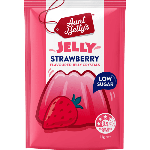 Aunt Betty's Strawberry Flavoured Low Sugar Jelly Crystals