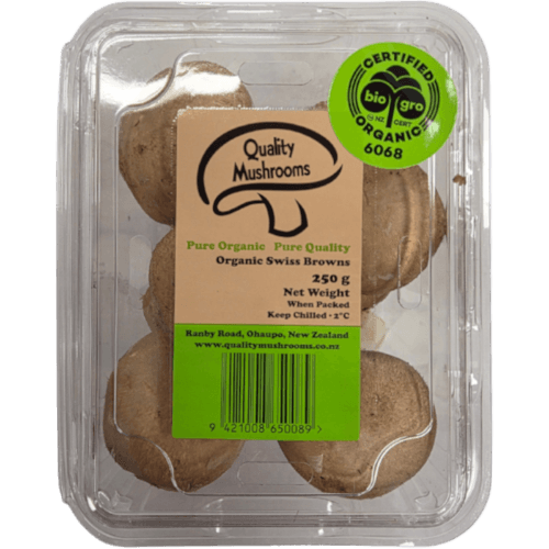 Quality Mushrooms Organic Swiss Brown Mushrooms