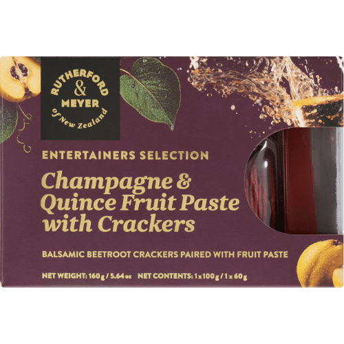 Rutherford & Meyer Entertainers Selection Champagne & Quince Fruit Paste With Crackers