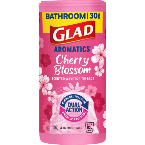 Glad Aromatics Cherry Blossom Scented Wavetop Tie Bags