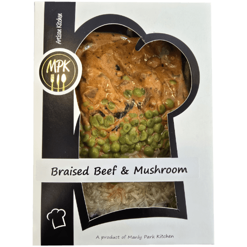 Manly Park Kitchen Braised Beef & Mushroom Ready Meal