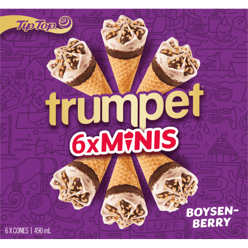 Tip Top Trumpet Classic Boysenberry Minis Frozen Dessert