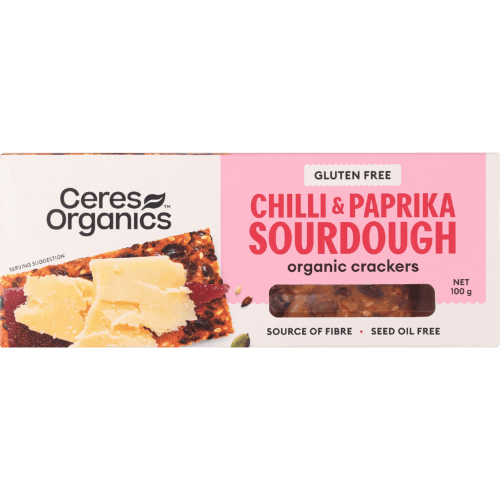 Ceres Organics Gluten Free Chilli & Paprika Sourdough Organic Crackers