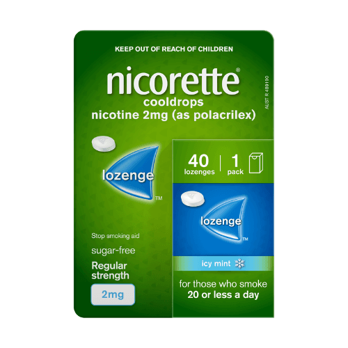 Nicorette Cooldrops Regular Strength Nicotine Lozenges 2mg