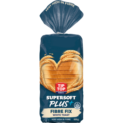 Tip Top Supersoft Plus Fibre Fix White Toast Bread