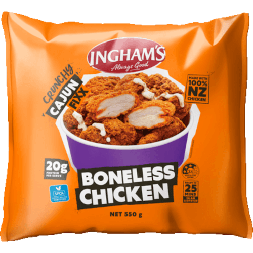 Ingham's Crunchy Fixx Boneless Cajun Chicken