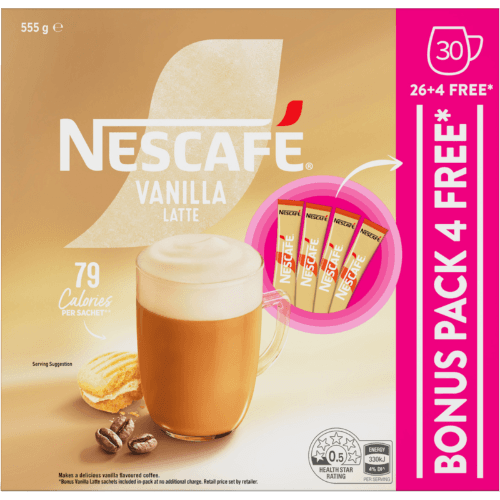 Nescafe Vanilla Latte Coffee Sachets