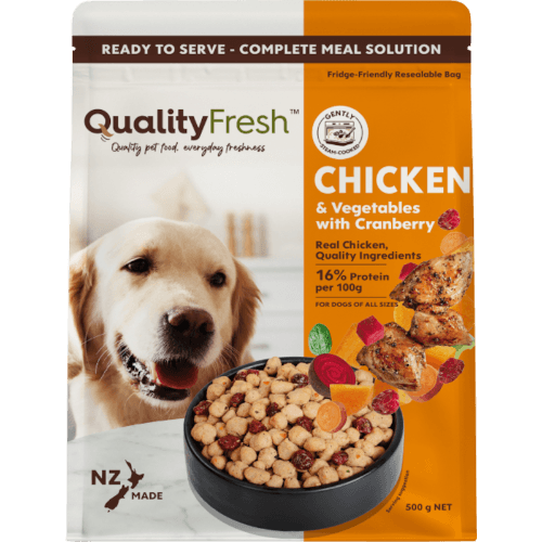 Quality Fresh Chicken & Vegetable & Cranberry Dog Food Pouch