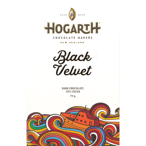 Hogarth Craft Chocolate Black Velvet 72% Cocoa Dark Chocolate
