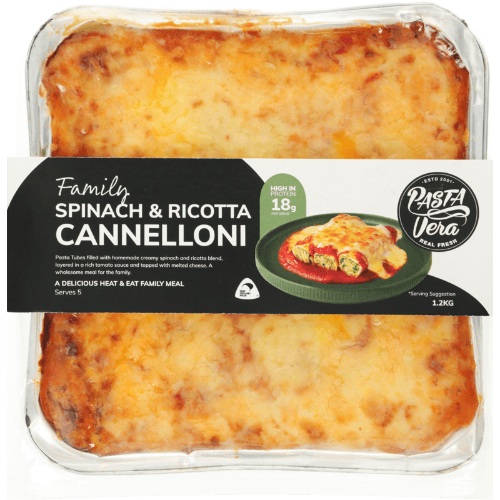 Pasta Vera Family Spinach & Ricotta Cannelloni
