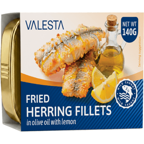 Valesta Fried Herring Fillets in Olive Oil with Lemon