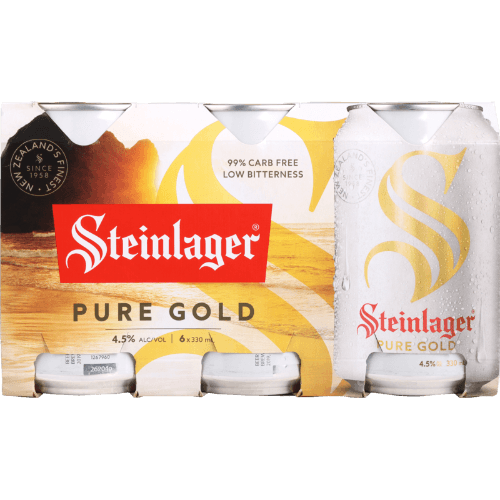 Steinlager Pure Gold Lager Cans