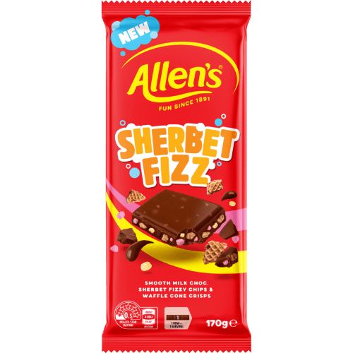 Allen's Sherbet Fizz Milk Chocolate Block