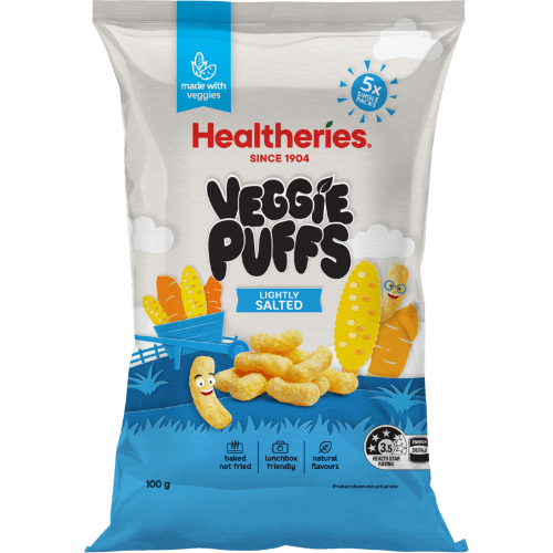 Healtheries Veggie Puffs Lightly Salted Snack Foods