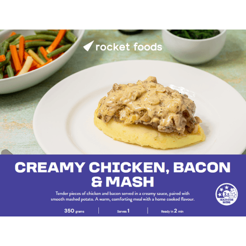 Rocket Foods Creamy Chicken, Bacon & Mash Ready Meal