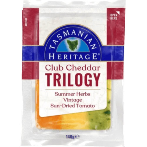Tasmanian Heritage Summer Herbs Vintage Sun-Dried Tomato Club Cheddar Trilogy