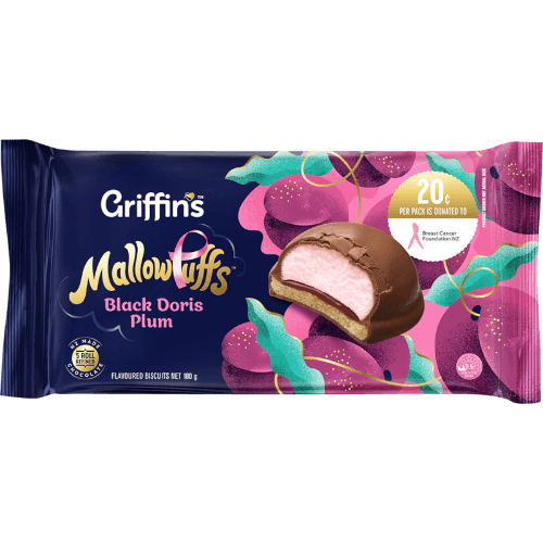 Griffin's MallowPuffs Black Doris Plum Chocolate Biscuits