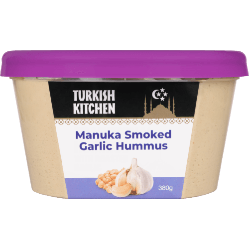 Turkish Kitchen Manuka Smoked Garlic Hummus Dip Tub