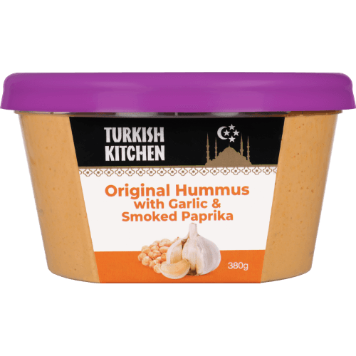 Turkish Kitchen Original Hummus with Garlic & Smoked Paprika Dip Tub