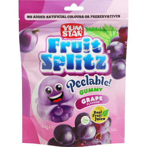 Yum Star Gummy Grape Flavour Fruit Splitz