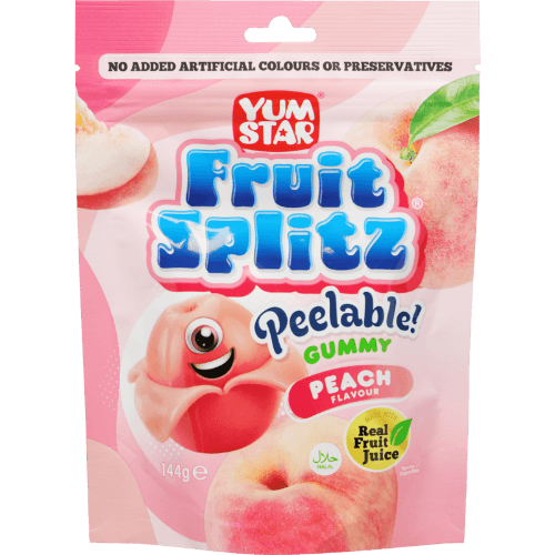 Yum Star Gummy Peach Flavour Fruit Splitz