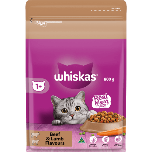 Whiskas Beef & Lamb Flavours Adult Dry Cat Food