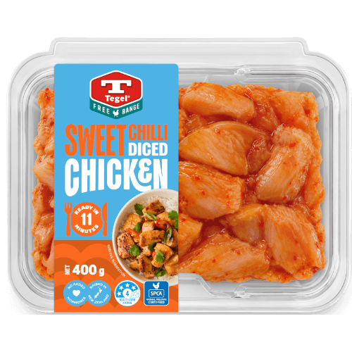 Tegel Diced Chicken Breast Sweet Chilli Fresh Chicken
