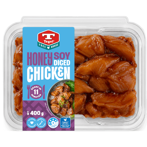 Tegel Diced Chicken Breast Honey Soy Fresh Chicken