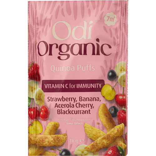 Odi Organic Berries & Banana Quinoa Puffs 7m+