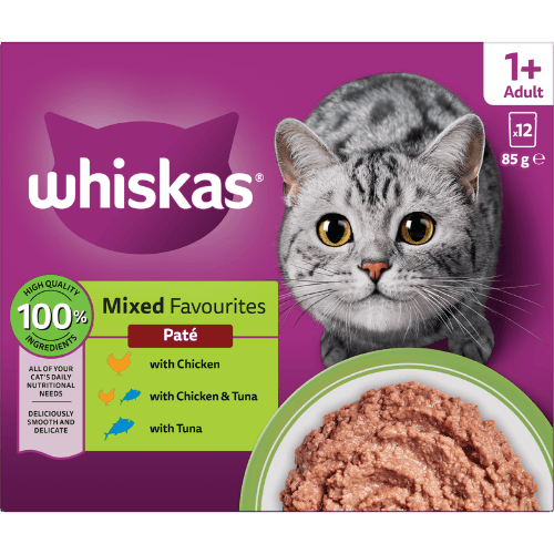 Whiskas Mixed Favourites Pate Wet Pouches Cat