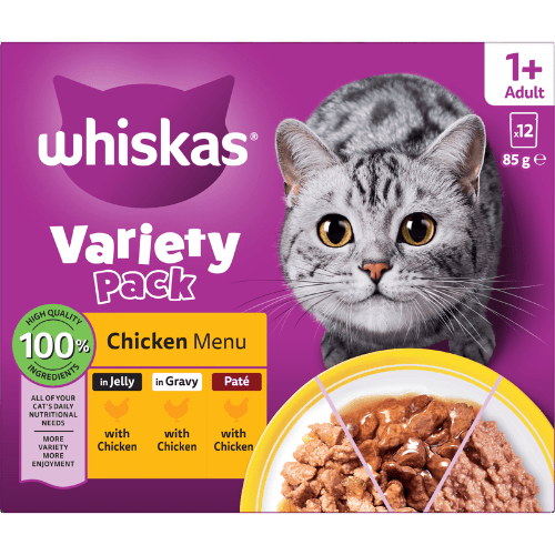 Whiskas Variety Pack Chicken Menu Wet Pouches Cat Food