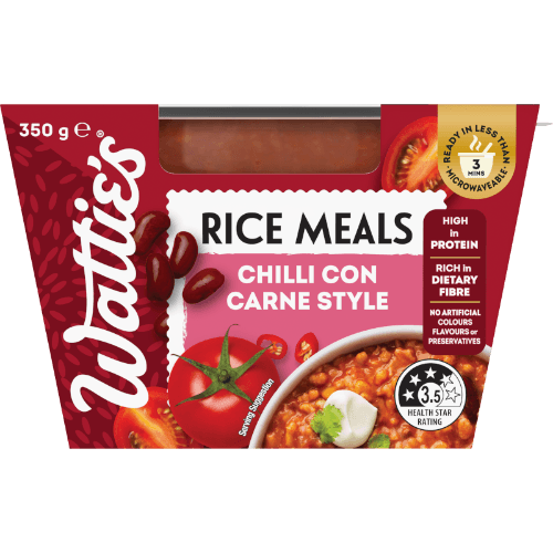 Wattie's Rice Meals Chilli Con Carne Style