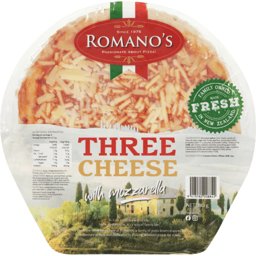 Romano's Three Cheese With Mozzarella Pizza