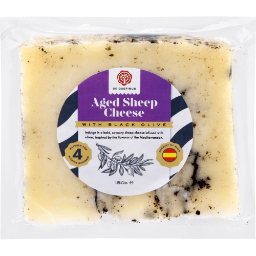 De Gustibus Aged Sheep Cheese with Black Olives