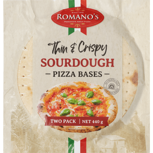 Romano's Thin & Crispy Sourdough Pizza Bases