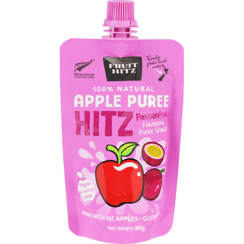 Fruit Hitz Hitz Passionfruit Flavoured Apple Puree Snack