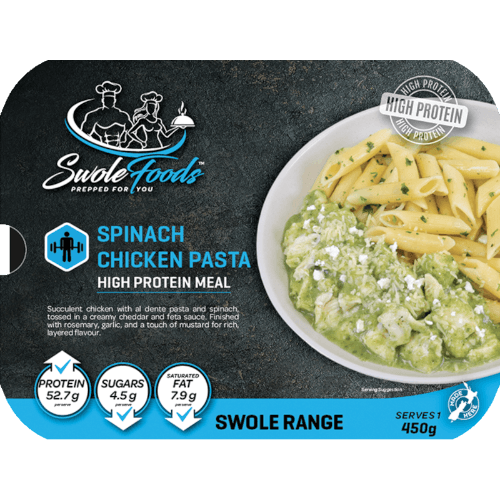 Swolefoods Spinach Chicken Pasta Ready Meal
