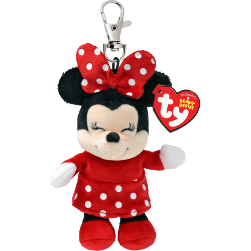 TY Minnie Mouse Floppy Beanie Clip Plush Toy
