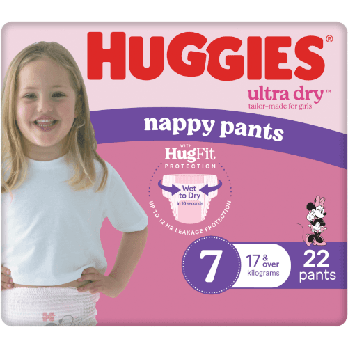 Huggies Ultra Dry Nappies For Girls Size 7 17 kg+