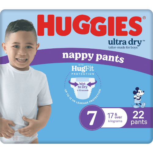 Huggies Ultra Dry Nappies For Boys Size 7 17 kg+
