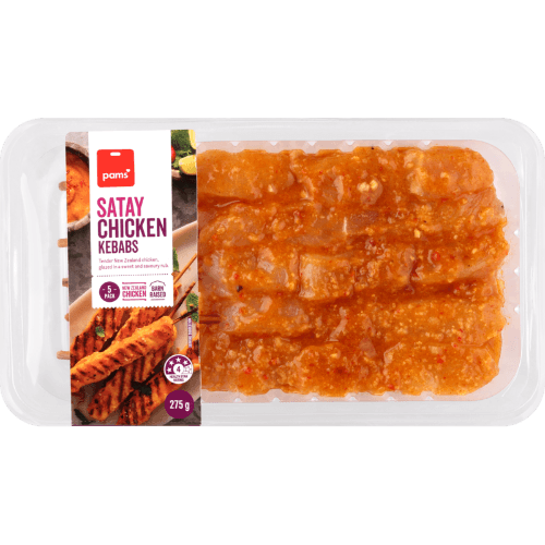 Pams Satay Chicken Kebabs