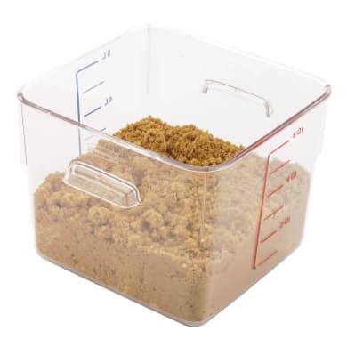 Rubbermaid Space-Saving Square Food Storage Container, Clear Polycarbonate, 5.7L (FG630600CLR)