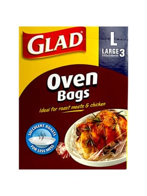 GLAD Large Oven Bags 350 x 500mm – 3 Pack