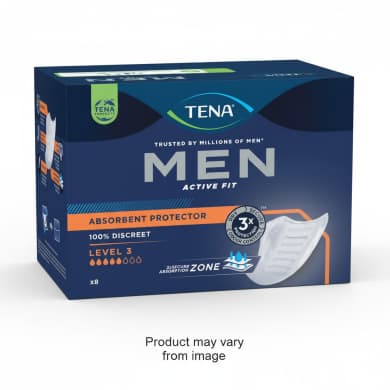 TENA Men Active Fit Level 3 Absorbent Protectors (8 Pack)